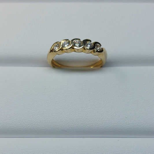 9ct Yellow Dress Ring Div002