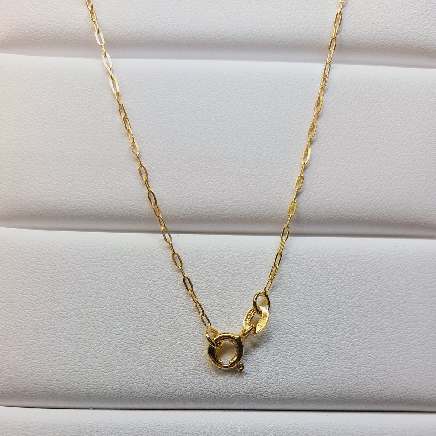 9ct Yellow 1.3mm Paperclip Chain SLP30