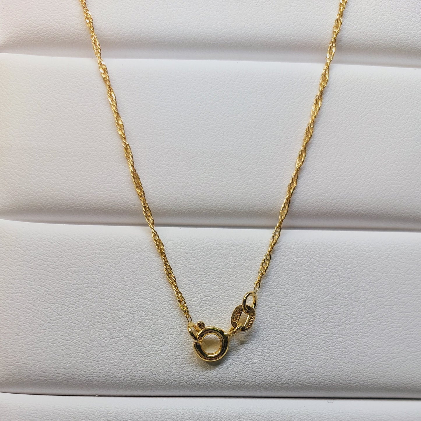 9ct Yellow 1.5mm Twisted Rope Chain SINGAPORE25