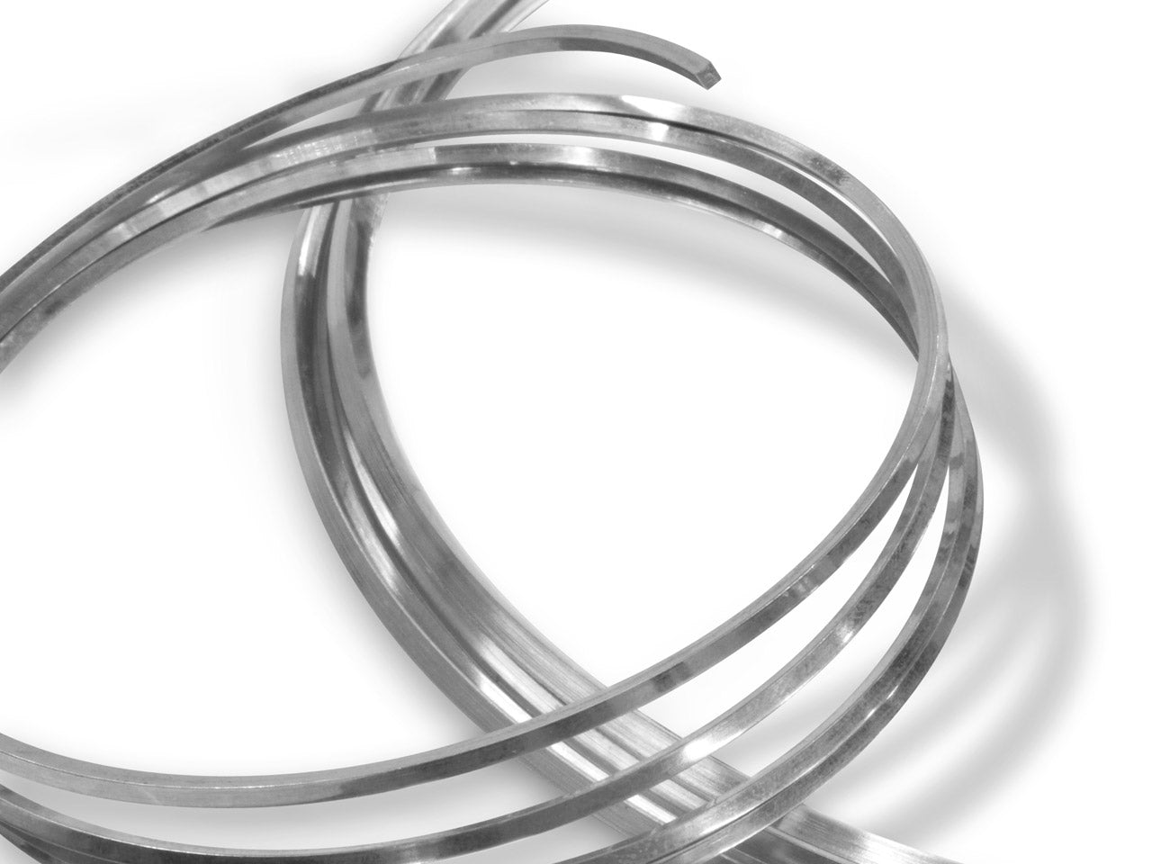 9ct White Gold Square Wire