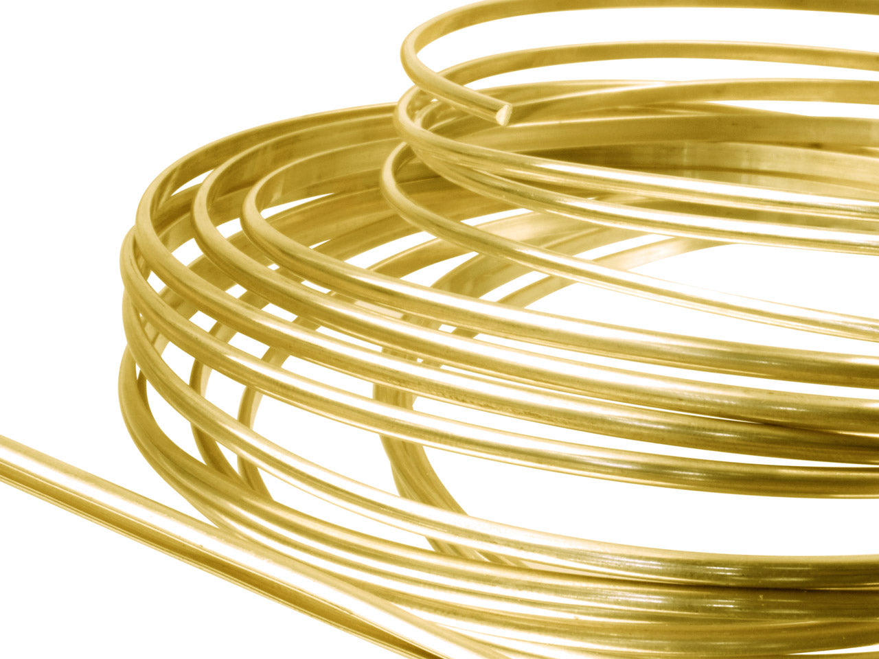 9ct Yellow Gold D Shape Wire