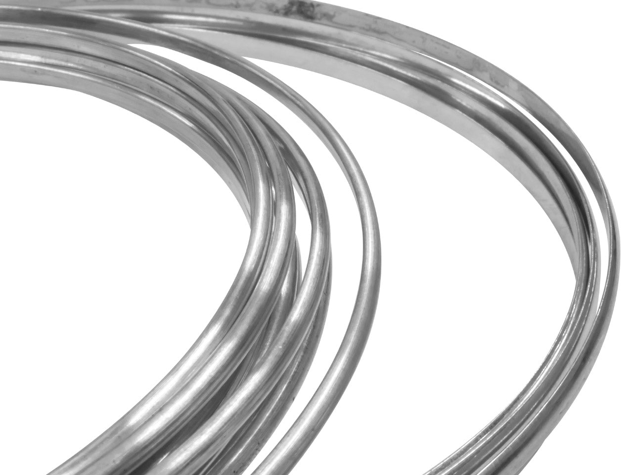 9ct White Gold D Shape Wire