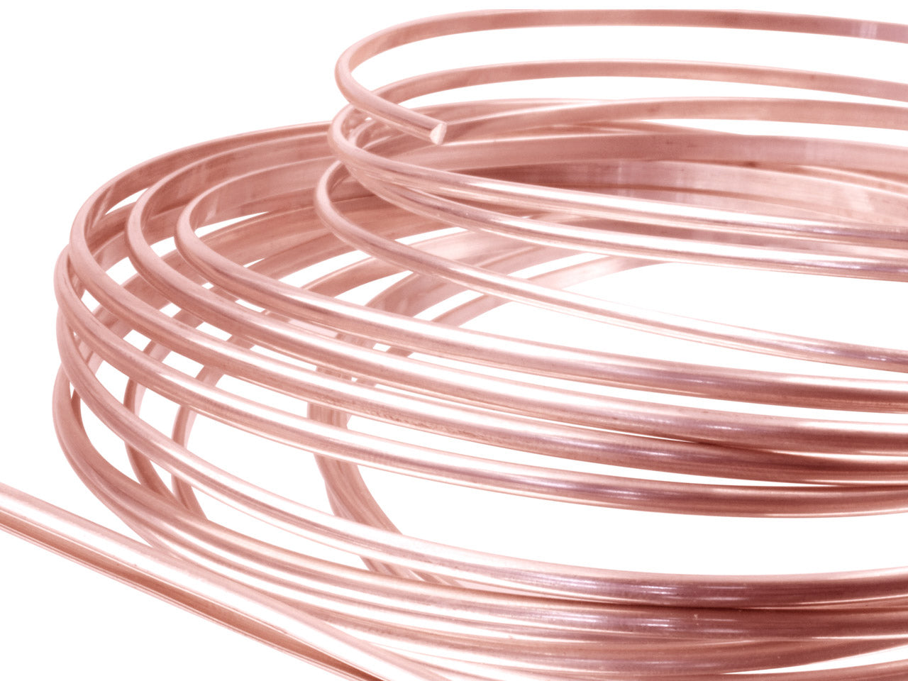 9ct Red Gold D Shape Wire