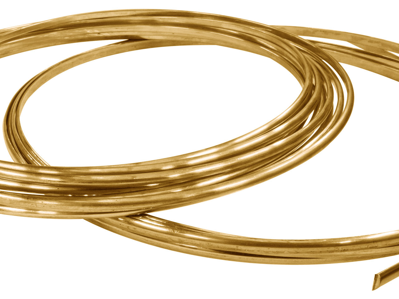 18ct Yellow Gold D Shape Wire