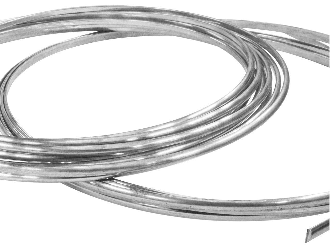 18ct White Gold D Shape Wire