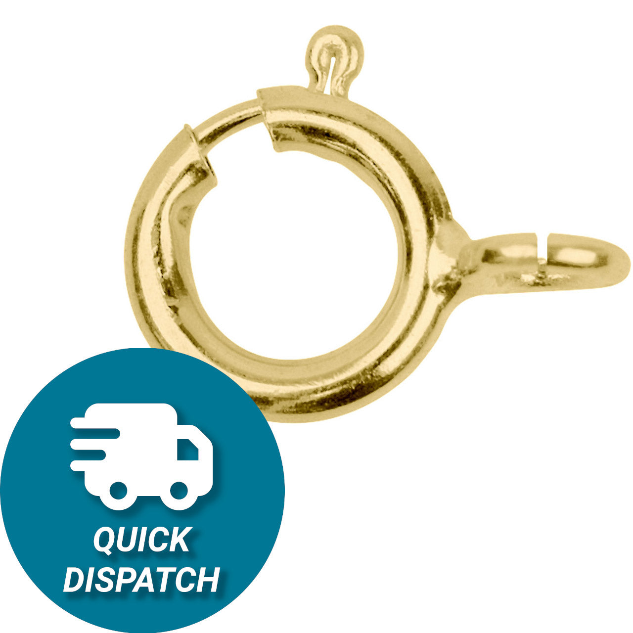 9ct Yellow Gold Bolt Rings Closed