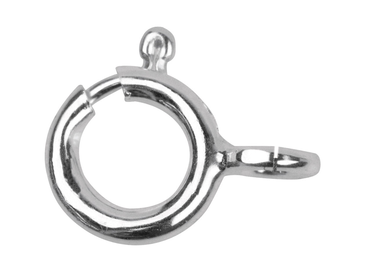 18ct White Gold Bolt Ring Open 6mm