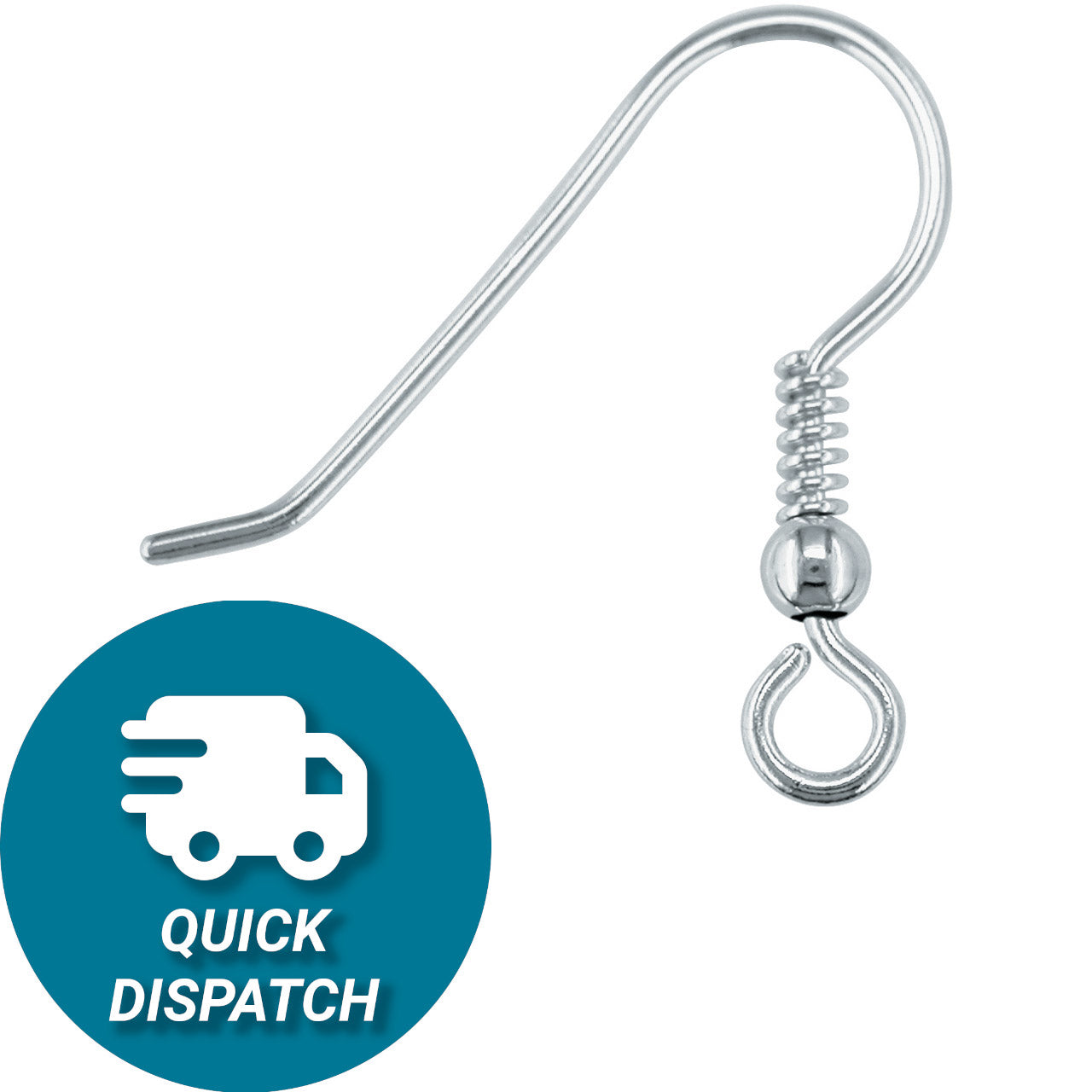 Sterling Silver Hook Wires With Bead And Loop