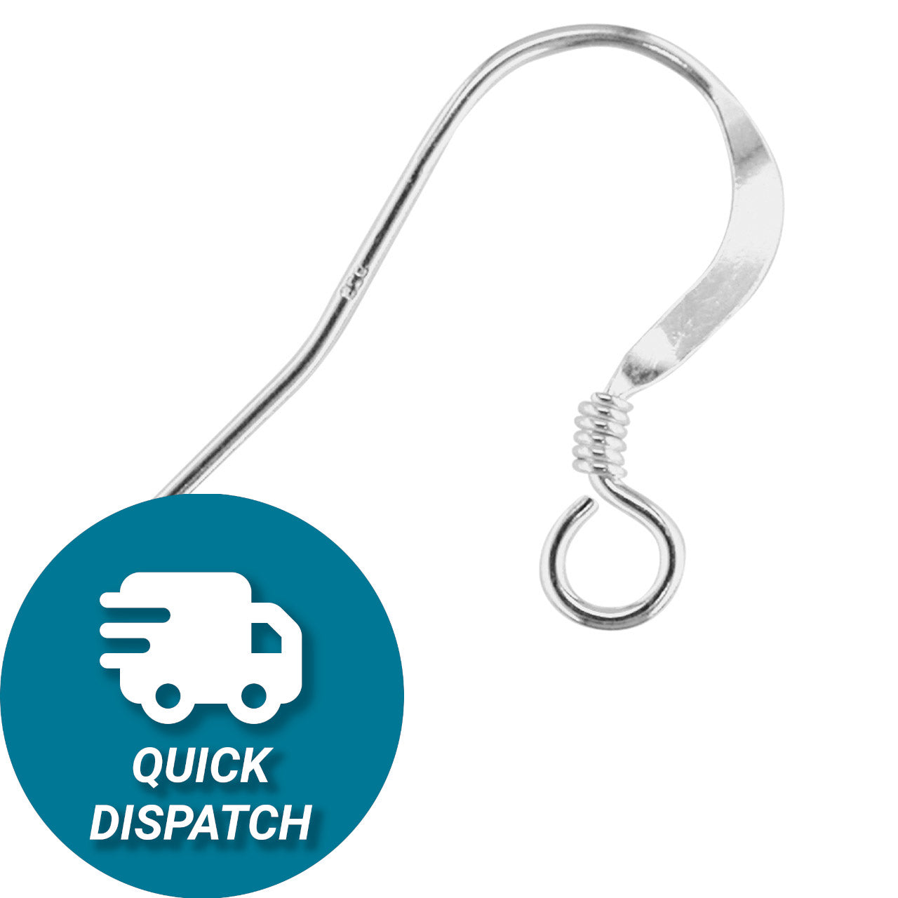 Sterling Silver Hook Wire, No Bead