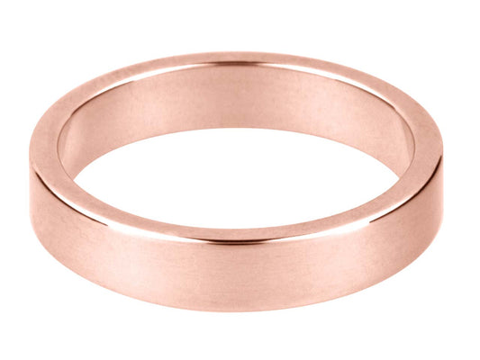 9ct Red Gold Flat Wedding Ring 2.0mm Medium Weight