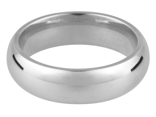 9ct White Gold Court Wedding Ring 2.0mm Medium Weight