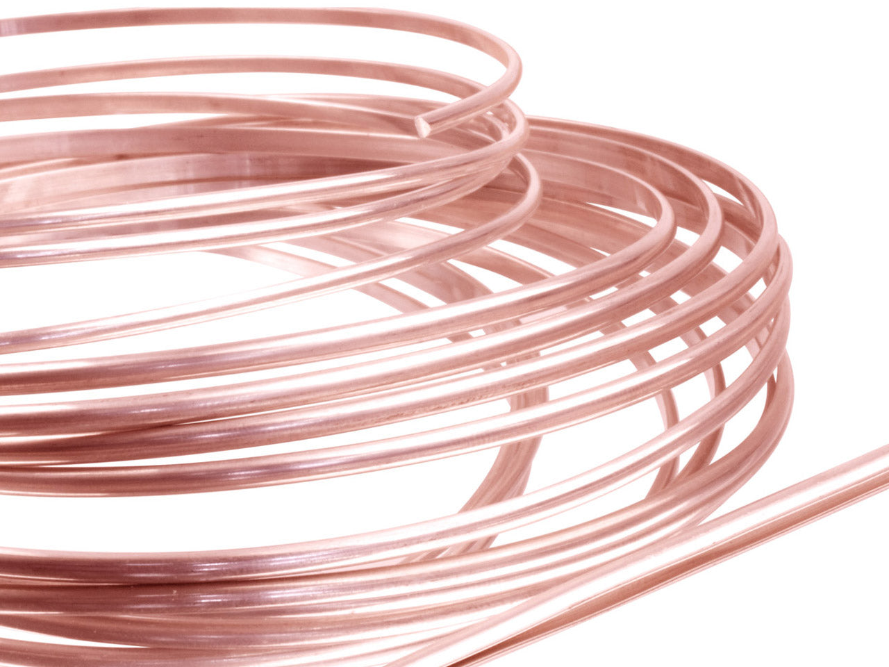 18ct Red Gold D Shape Wire