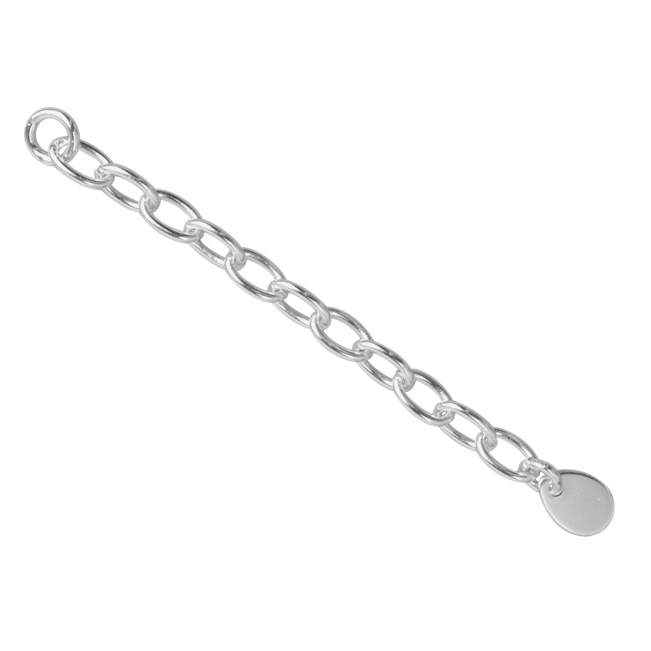 Sterling Silver 3.0mm Extender Trace Chain 2.0"