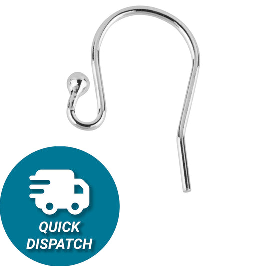 Sterling Silver Hook Wire With Bead And Loop