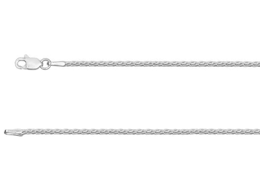 Sterling Silver 1.5mm Diamond Cut Spiga Chain