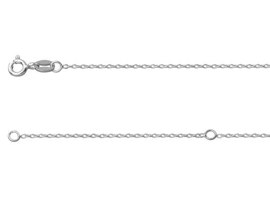 Sterling Silver 1.3mm Diamond Cut Extendable Trace